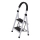 Escalera De Aluminio Tijera 2 Escalones Antideslizante Negro