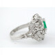Anillo Platino Brillantes Y Esmeralda Anillo Platino Brillantes Y Esmeralda
