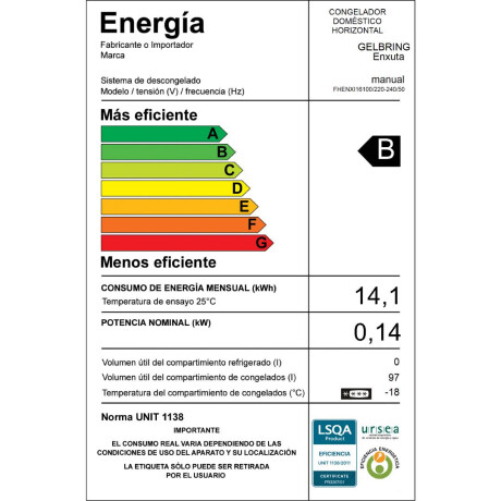 Freezer Horizontal Enxuta 97 Litros Inverter Blanco