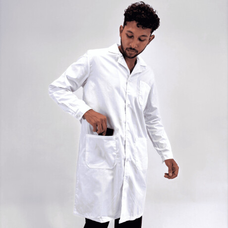 Túnica Médica Unisex Con Bolsillos Argon Blanco