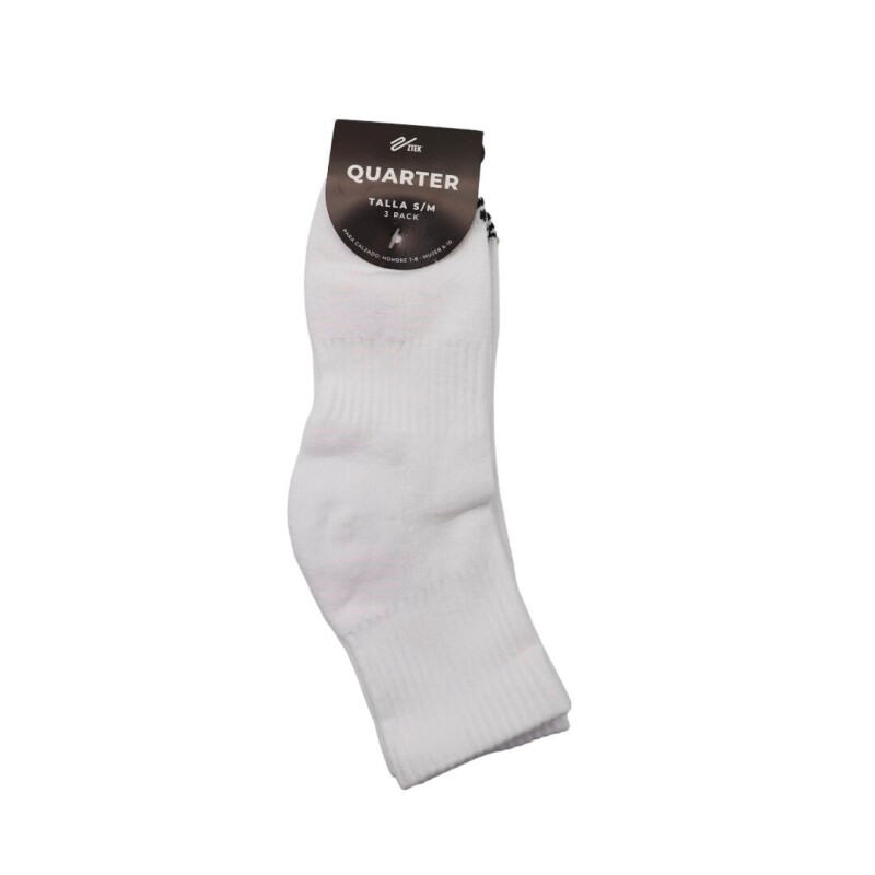 Medias Ztek Quarter 3-Pack Unisex Blanco