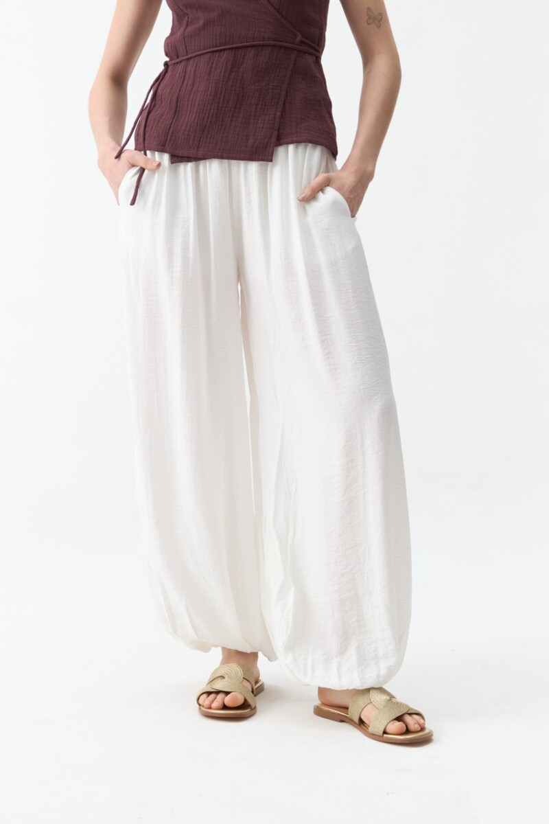 PANTALÓN BABUCHA ALBIA - Blanco 
