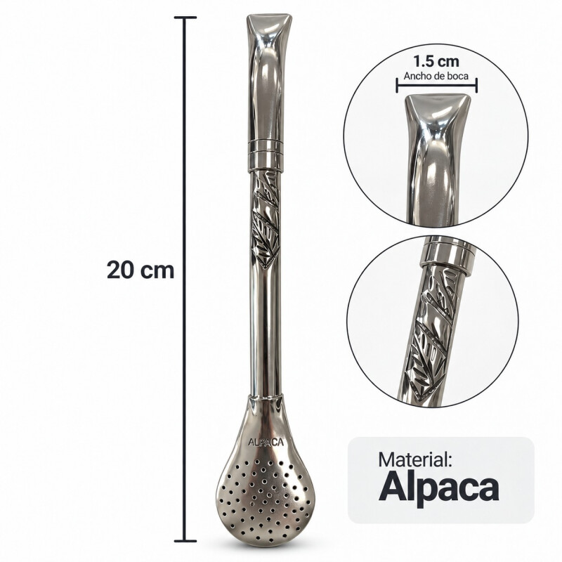 Bombilla de Alpaca Gruesa 20cm Opcion 6
