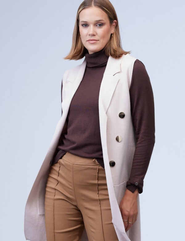 Chaleco Botones CRUDO