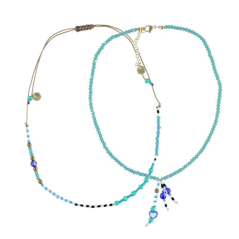 Set x 2 collares Multi Turquesa