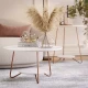Set Mesa Ratona + Mesa Auxiliar Living Nordico Blanco