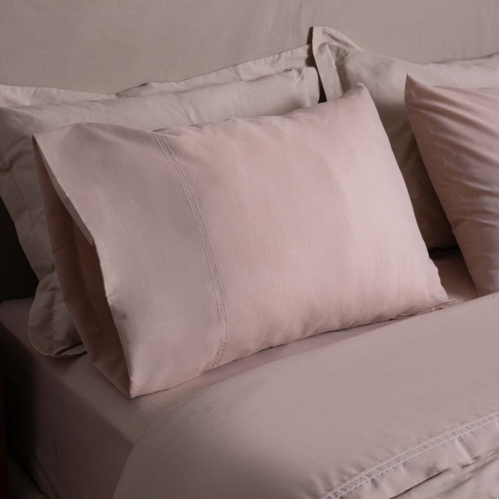 JGO. SÁBANAS 1 PLAZA ALGODON-Y-POLIESTER MARRON CHAMBRAY TOSTADO