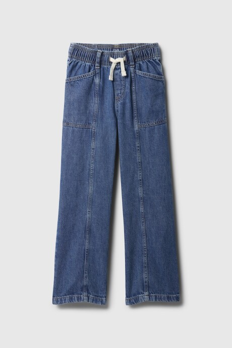 Jean Easy Wide Niña Medium Wash