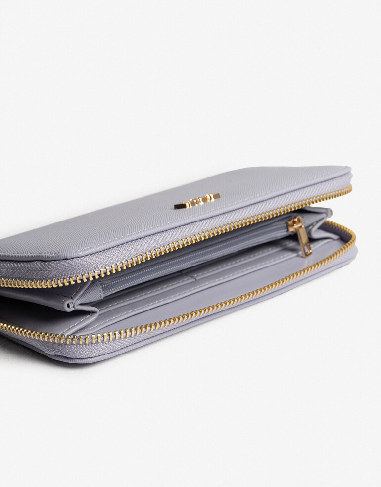Ficheros Zip Round Billetera Formato Fichero - Violeta Lila