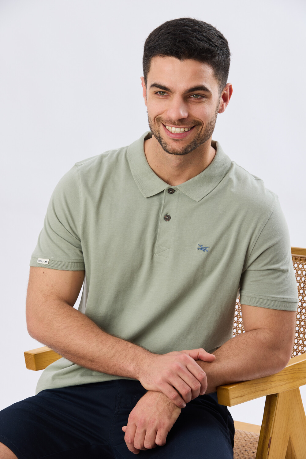 REMERA POLO LISA JERSEY Pistacho