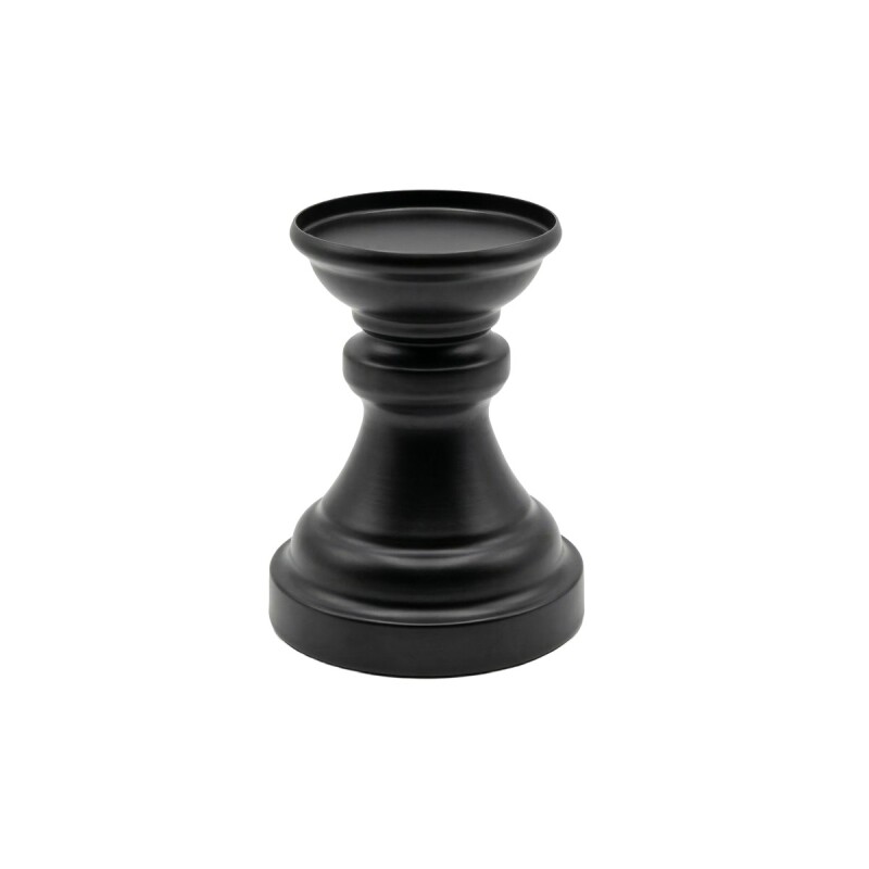 PORTA VELA METAL NEGRA 11X17CM Unica