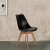 Silla Comedor ComboHome Tulip Eames Acolchada Reforzada Negro 1