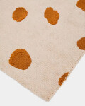 Alfombra Tandani de algodón beige con diseño de guepardo naranja 90 x 150 cm Alfombra Tandani de algodón beige con diseño de guepardo naranja 90 x 150 cm