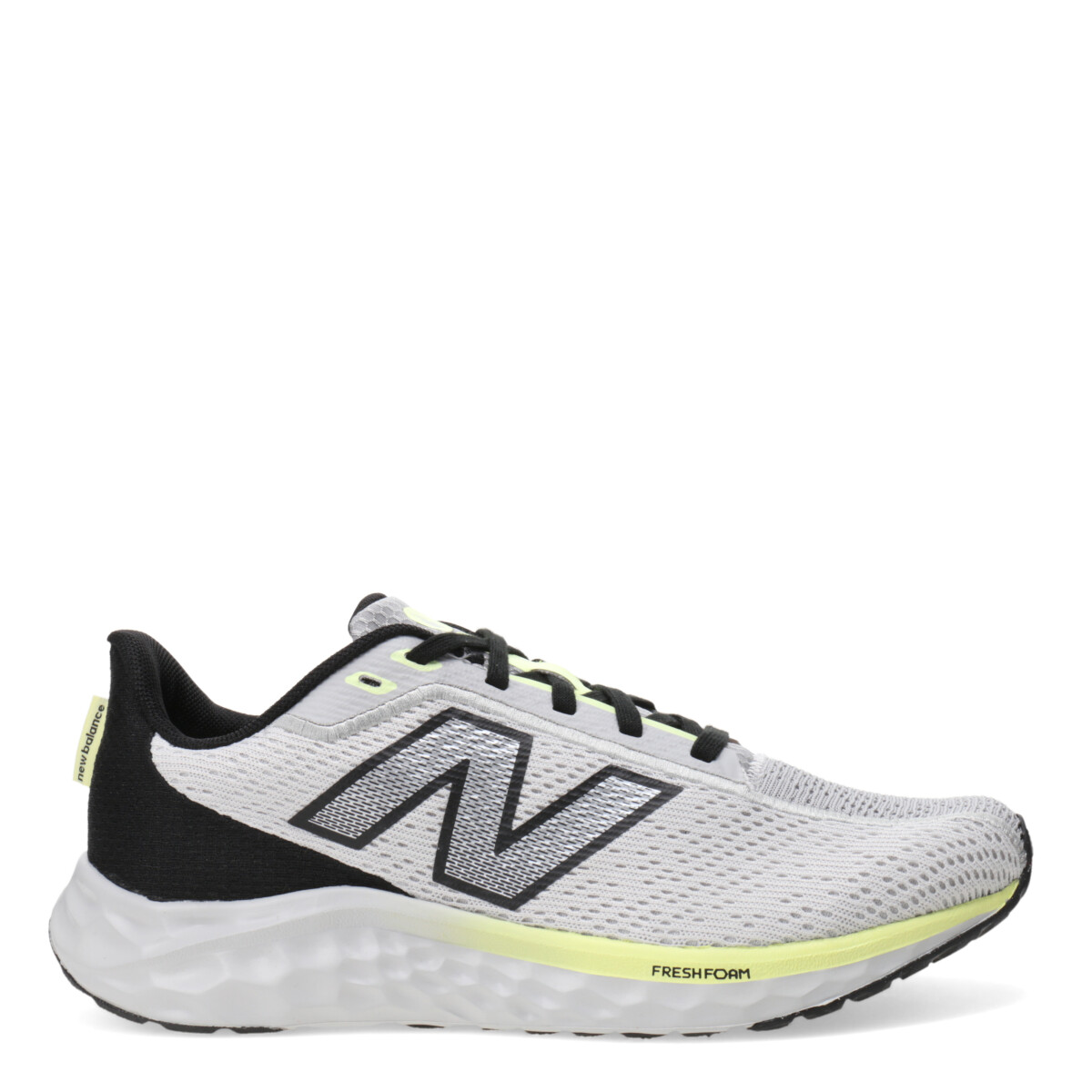 Championes de Hombre New Balance Fresh Foam 680 V8 New Balance Gris Negro Amarillo Fluor Peppos