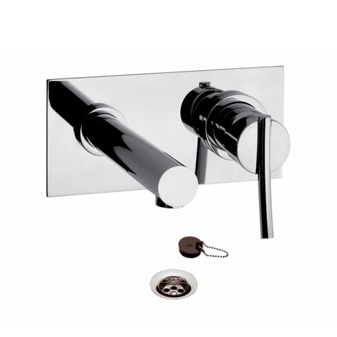Griferia De Lavatorio De Pared Monocomando Cromo Fv 000