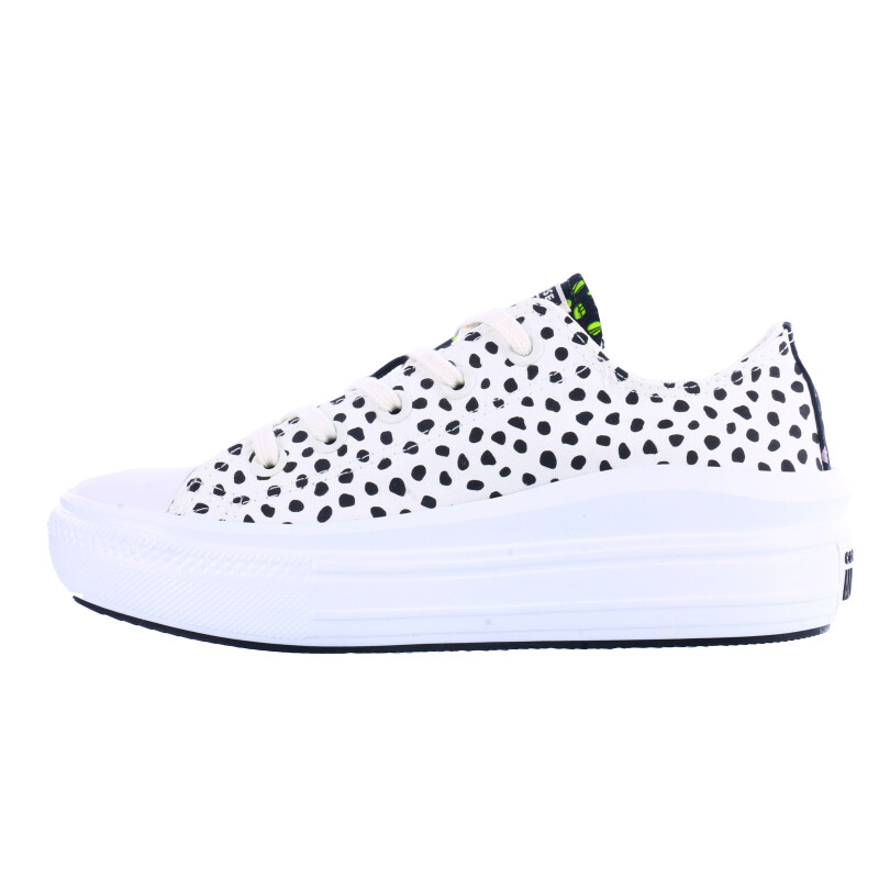 Championes de Mujer Converse - All Star Ctas Move OX Blanco - Negro - Animal Print