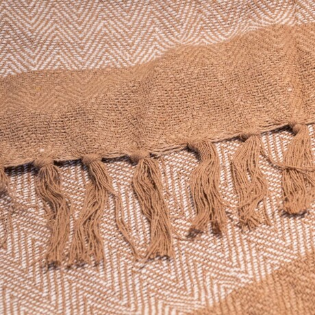 THROW CHAIDARI 125*150 ACRILICO-Y-LANA BEIGE