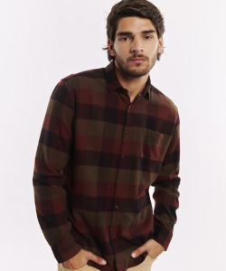 Camisa franela marron