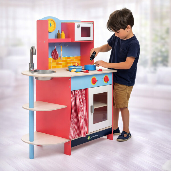 Cocina Cocinita Set Para Niños Tender Leaf Madera Niños Cocina Cocinita Set Para Niños Tender Leaf Madera Niños