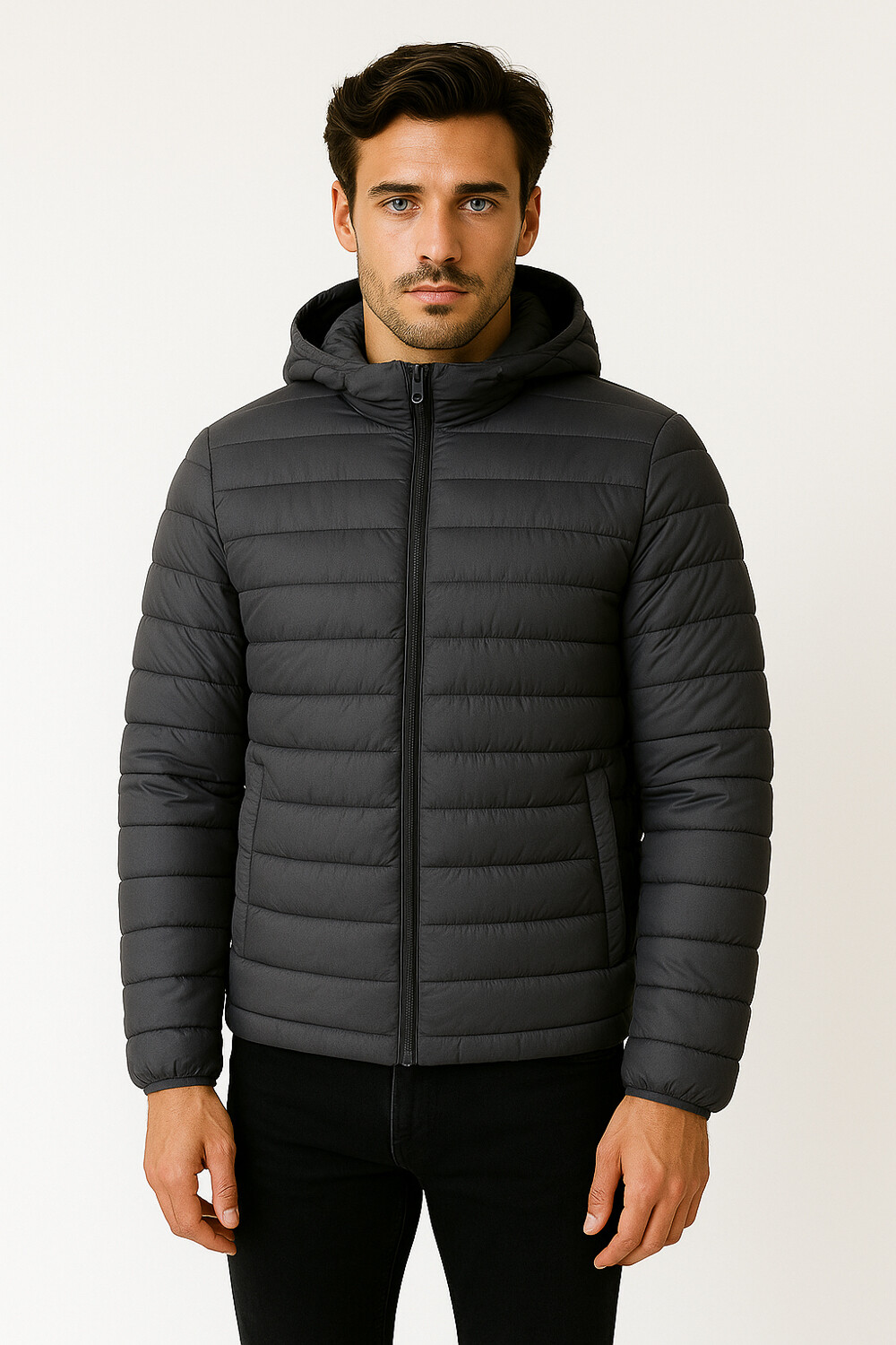 Campera Yunkee Gris Topo