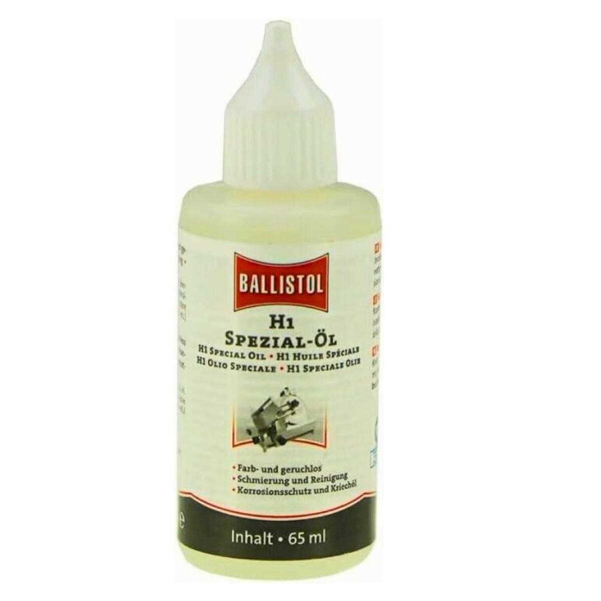 Ballistol Aceite H1 Food Grade 65ml – Incoloro Inodoro Para Máquinas Cocina y Carnicería 
