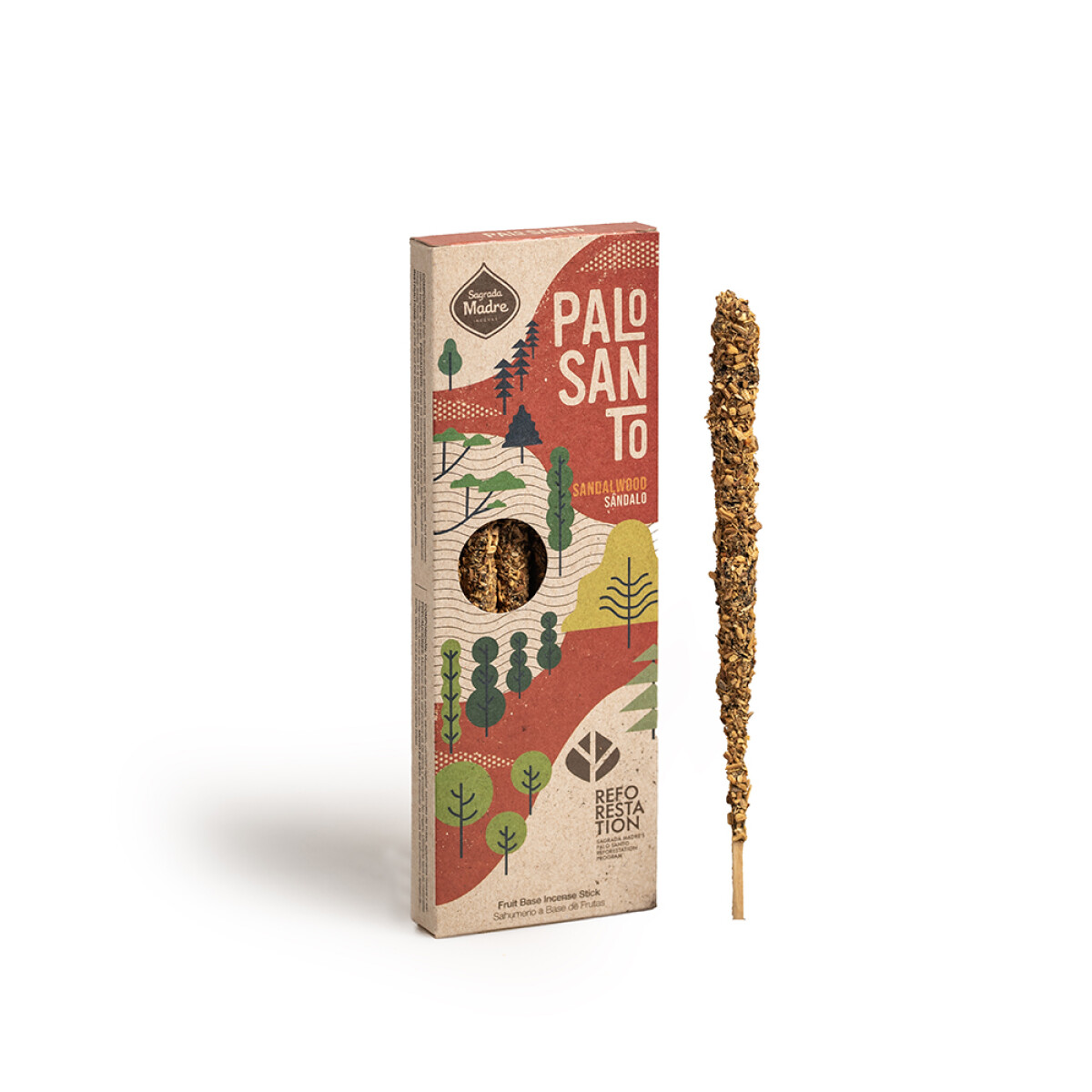 INCIENSO PALO SANTO CORTO SAGRADA MADRE X4 - Sándalo 