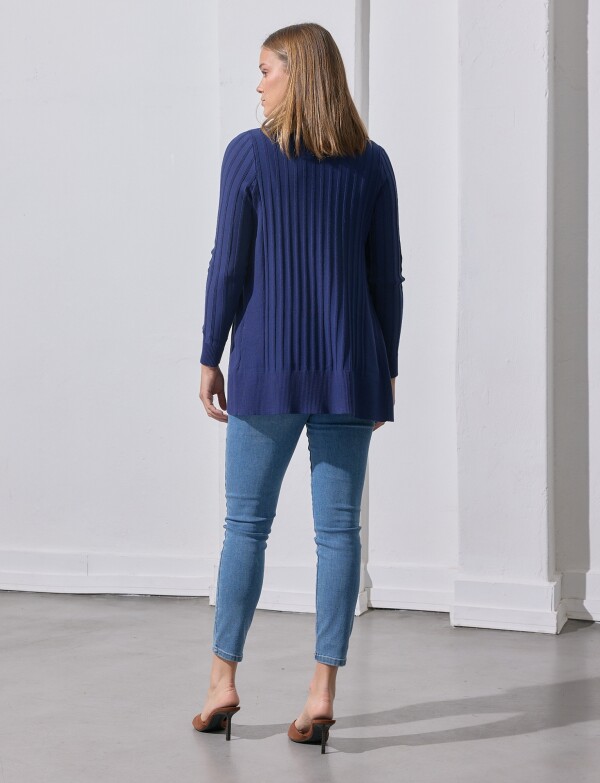 Cardigan Rib AZUL
