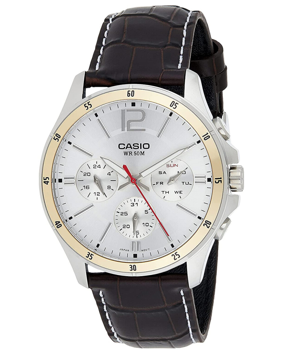 Reloj Análogo Casio MTP-1374L Resistente Al Agua - Dorado 