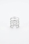 Anillo texture bold ajustable plateado