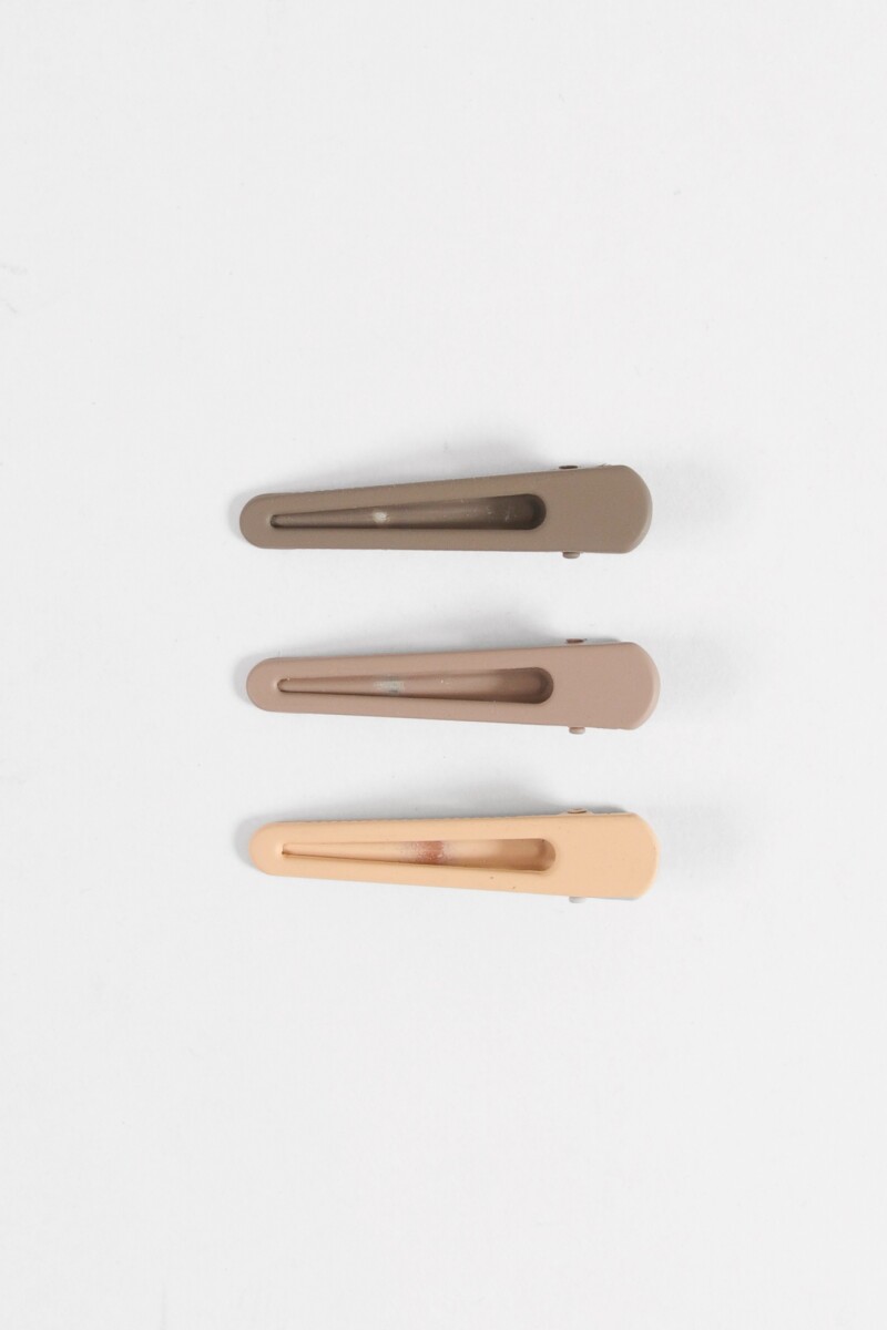 Set de 3 horquillas básicas multicolor