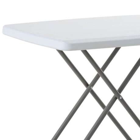 Mesa Plegable Auxiliar Camping Jardín 76x50x28cm Blanco