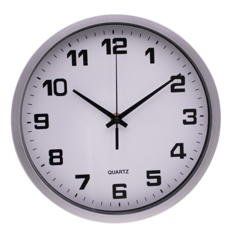 Reloj De Pared Redondo Quartz Blanco Gris Reloj De Pared Redondo Quartz Blanco Gris