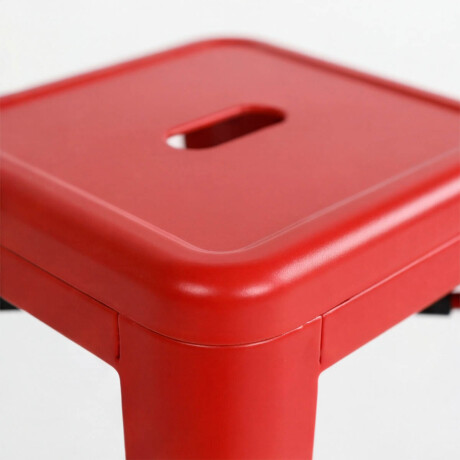 Butaca Taburete Alta Metálica Tolix Puppets Cocina Rojo