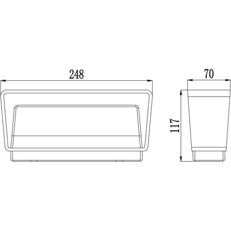 Luminaria led prisma bidireccional, IP65 13W Luminaria led prisma bidireccional, IP65 13W