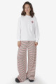 W' L/S HEART PATCH T-SHIRT Blanco