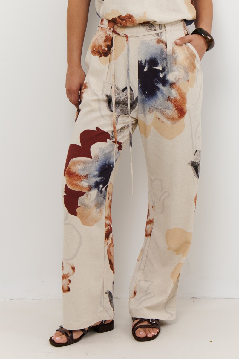 PANTALON LINO TULIP AZUL