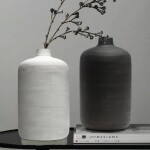 FLORERO CERAMICA D13x25CM BLANCO/NEGRO MATE FLORERO CERAMICA D13x25CM BLANCO/NEGRO MATE