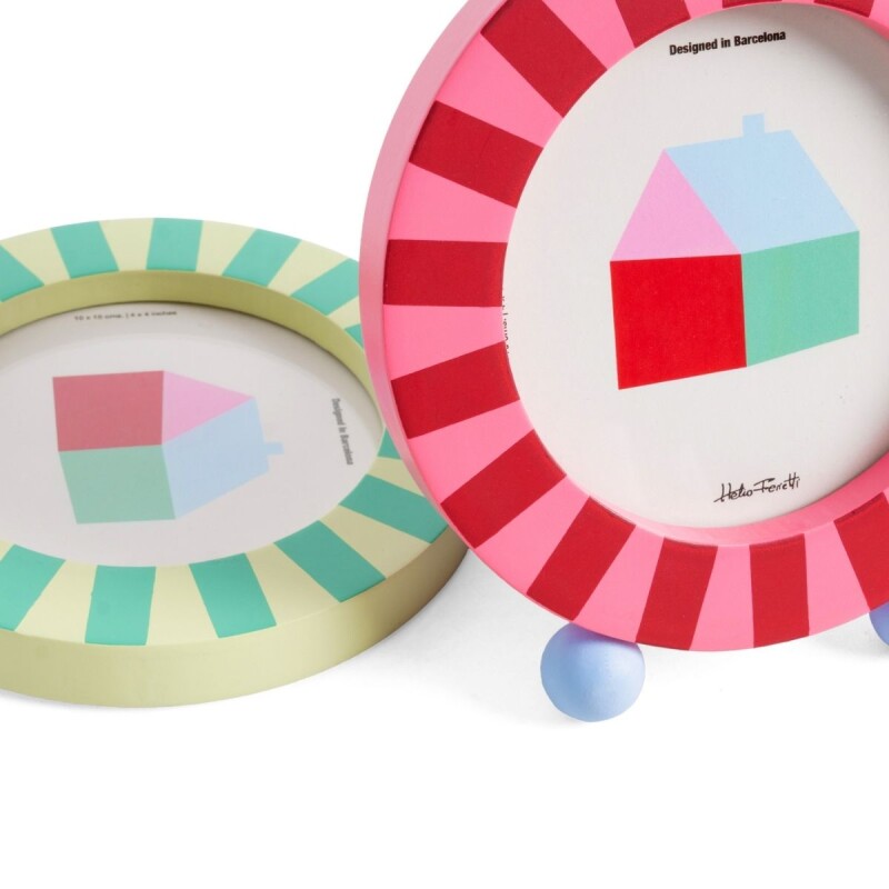 Portaretrato circular de madera Circus