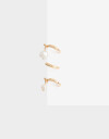 Aros Sets Perlas Earcuffs Perlas - Dorado