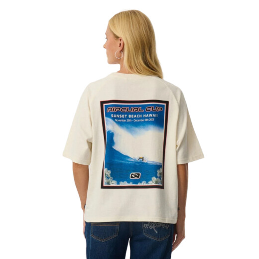 Remera Rip Curl Sunset Beach Raglan Boxy - Beige Remera Rip Curl Sunset Beach Raglan Boxy - Beige