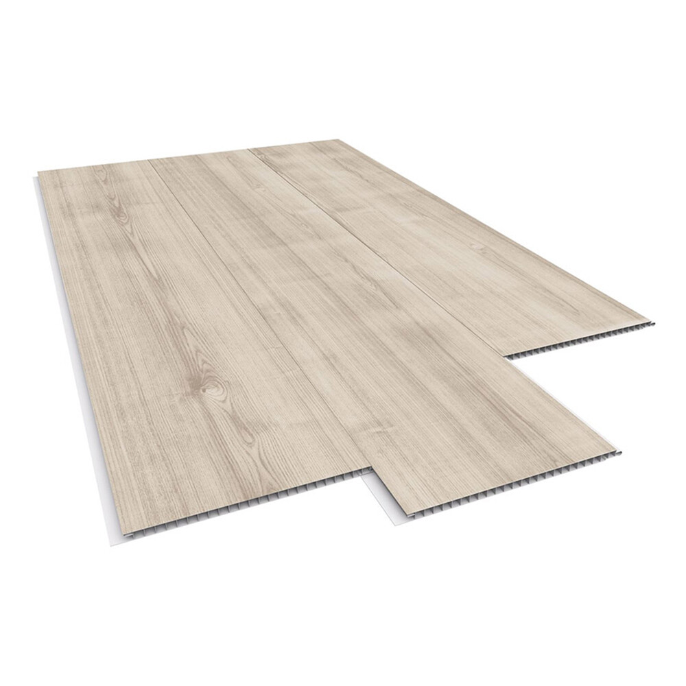 REVESTIMIENTO PVC PARA PARED MODELO MADERA CHAMPAGNE 10mm - 0.25X6m Revestimiento Pvc Para Pared Modelo Madera Champagne 10mm - 0.25x6m