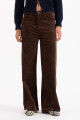 JEANS WIDE X CORD MARRON Marron