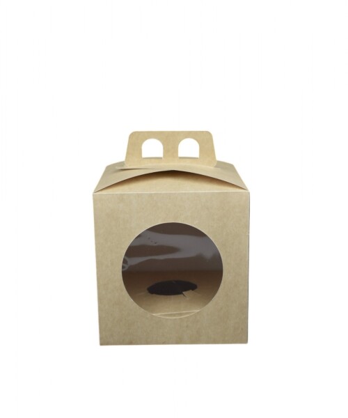 Caja flexi 52 13x13x12 con visor + asa. MADERA