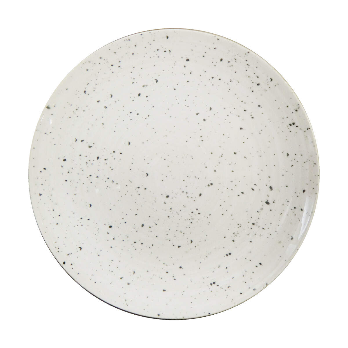 Plato Cerámica con Puntos 19 cm - BLANCO 