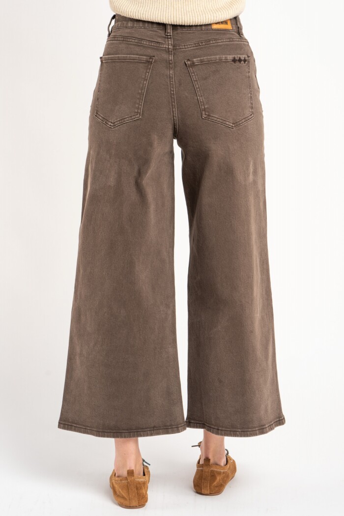 Jean Wide Leg Marron