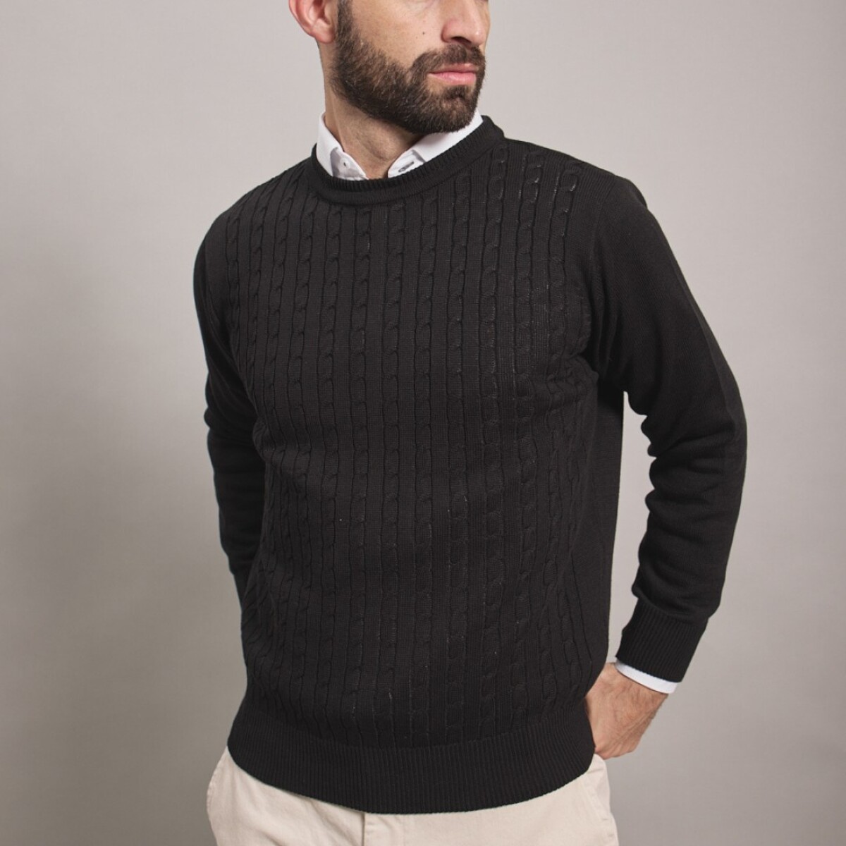 BUZO OLD MONEY - NEGRO 