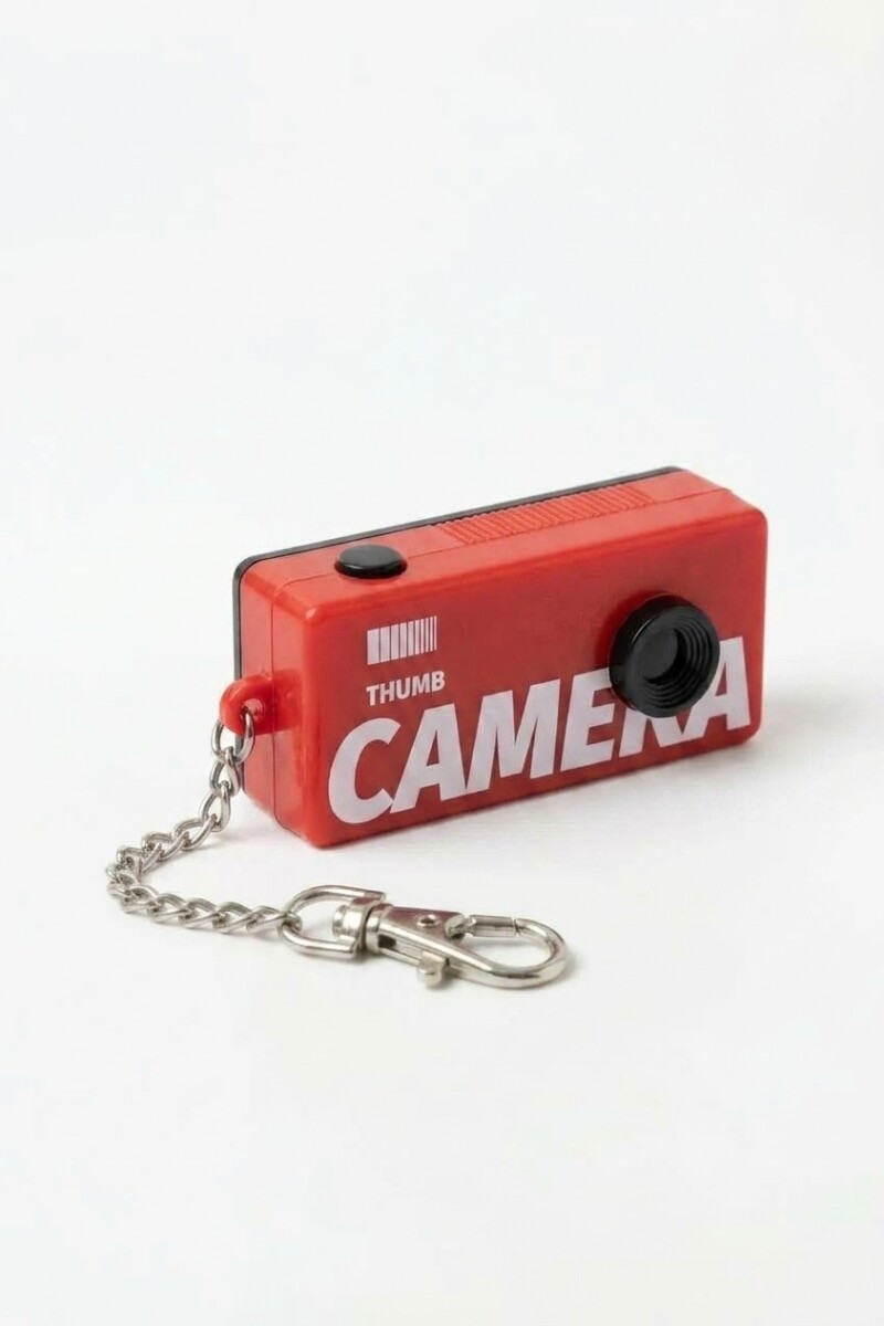 Llavero retro con cámara 1080p, Alta Definición rojo