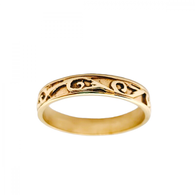Anillo Labrado-Oro bajo-Sin Piedra-AN8202 sinpiedra