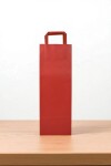 Bolsa lisa acuario 14x08x40 cm, para botella ROJO