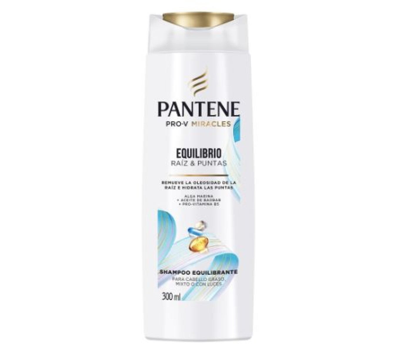 Pantene Equilibrio Raíz y Puntas Shampoo 300ml – Cabello Fuerte y Saludable